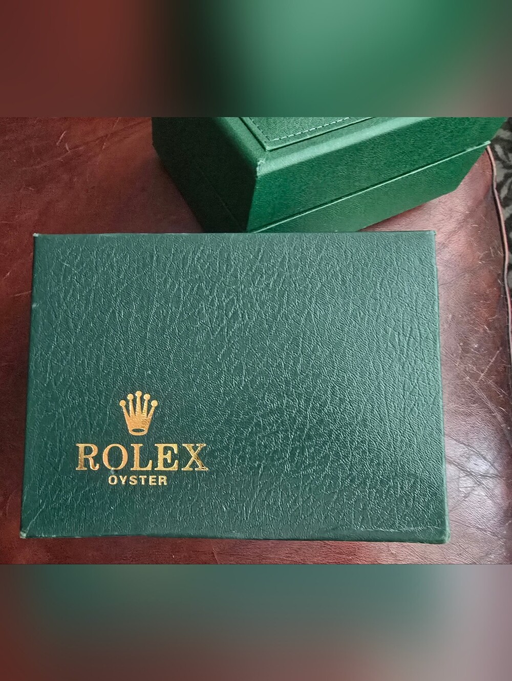 Rolex Dark Green Watch Presentation Box ONLY with Gold Crest